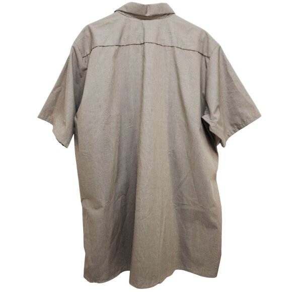 Red Kap Mens Short-Sleeve Work Shirt Size 3XL Black/White Microcheck - Picture 2 of 4